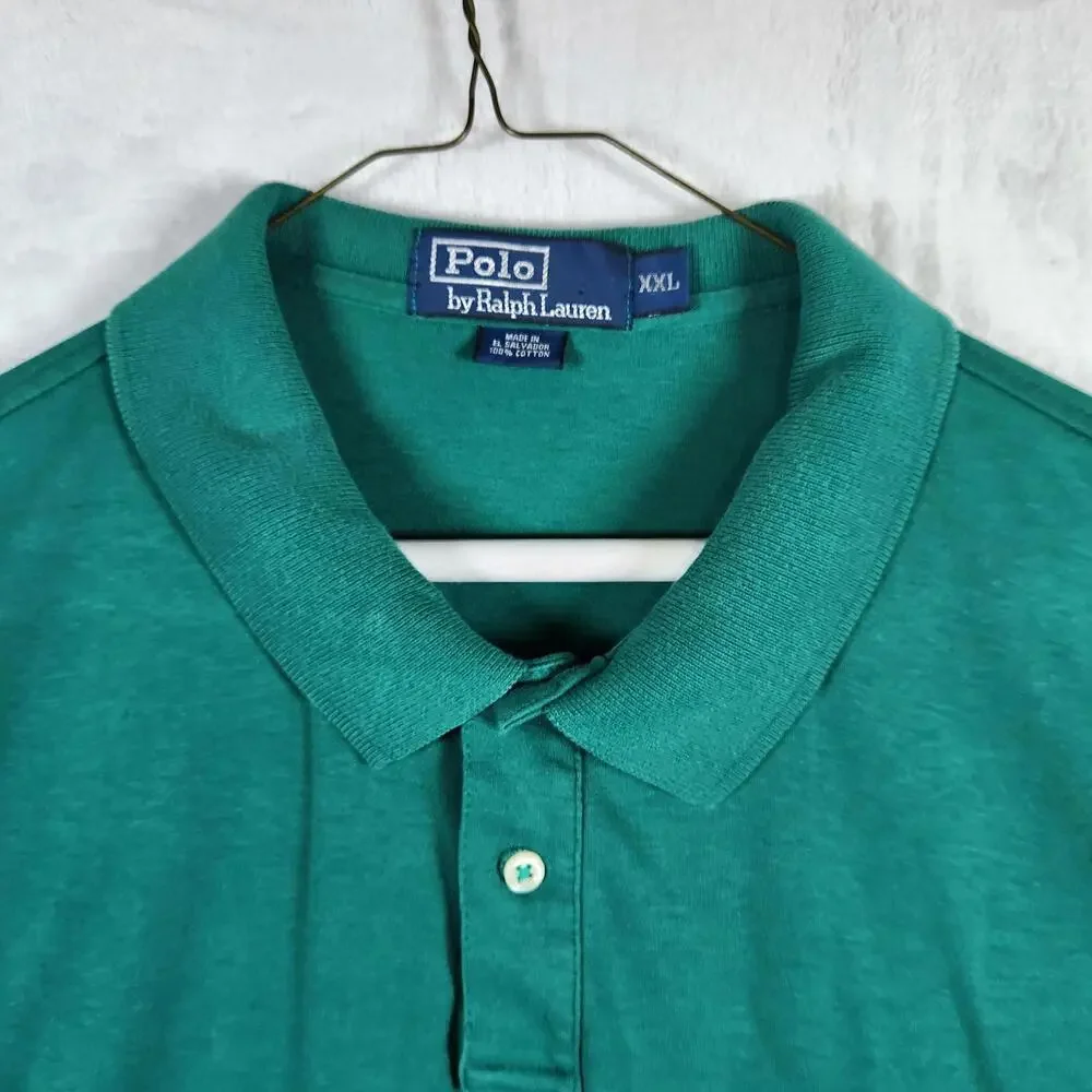 Polo Ralph Lauren Green Short‎ Sleeve Polo Shirt Size 2XL Cotton